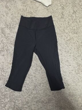 lululemon athletica Black Kids Capri Leggings with Side Detail